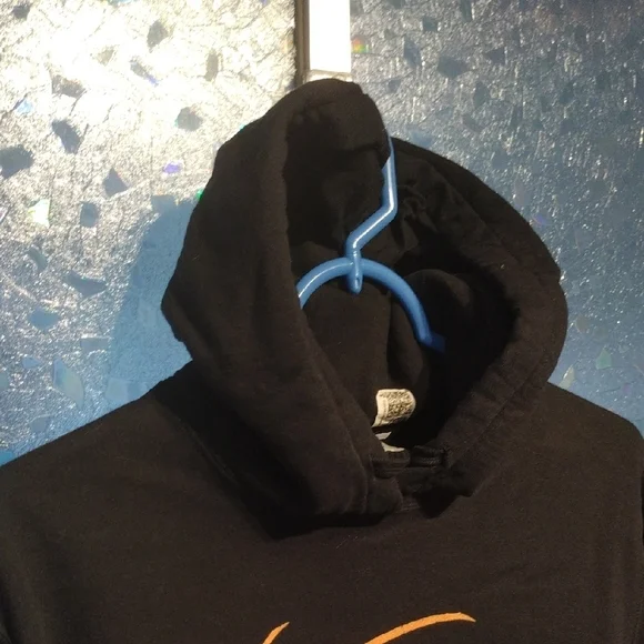 Black Hoodie with Orange Basketball Design - Picture 4 of 10